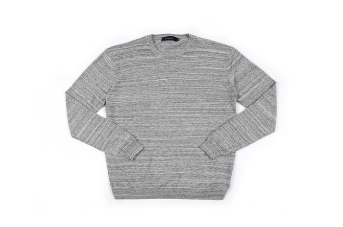 light heather grey round knit